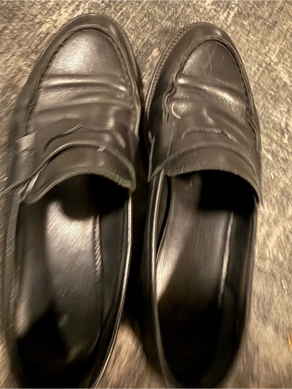 Vagabond Black Leather Penny Loafers
